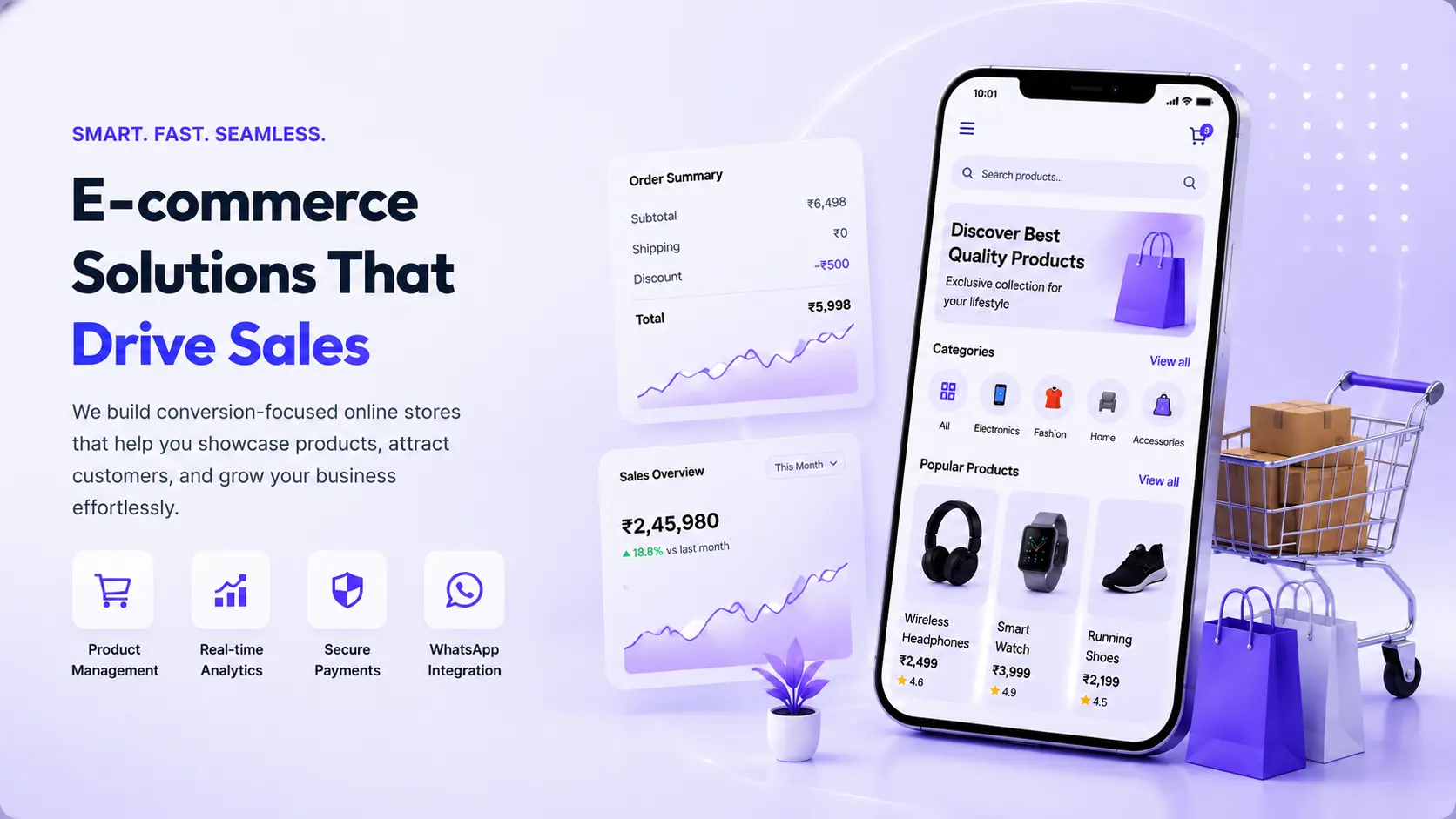 AVYUT Custom E-commerce website design in Loni BK